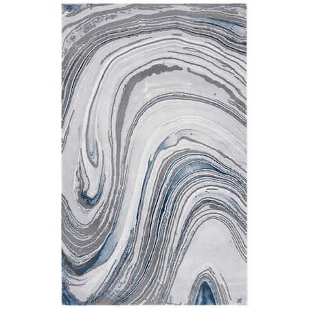 Safavieh Craft Square Contemporary Area Rug Blue & Grey - 6 ft. -7 in. x 6 ft. -7 in. CFT845M-7SQ